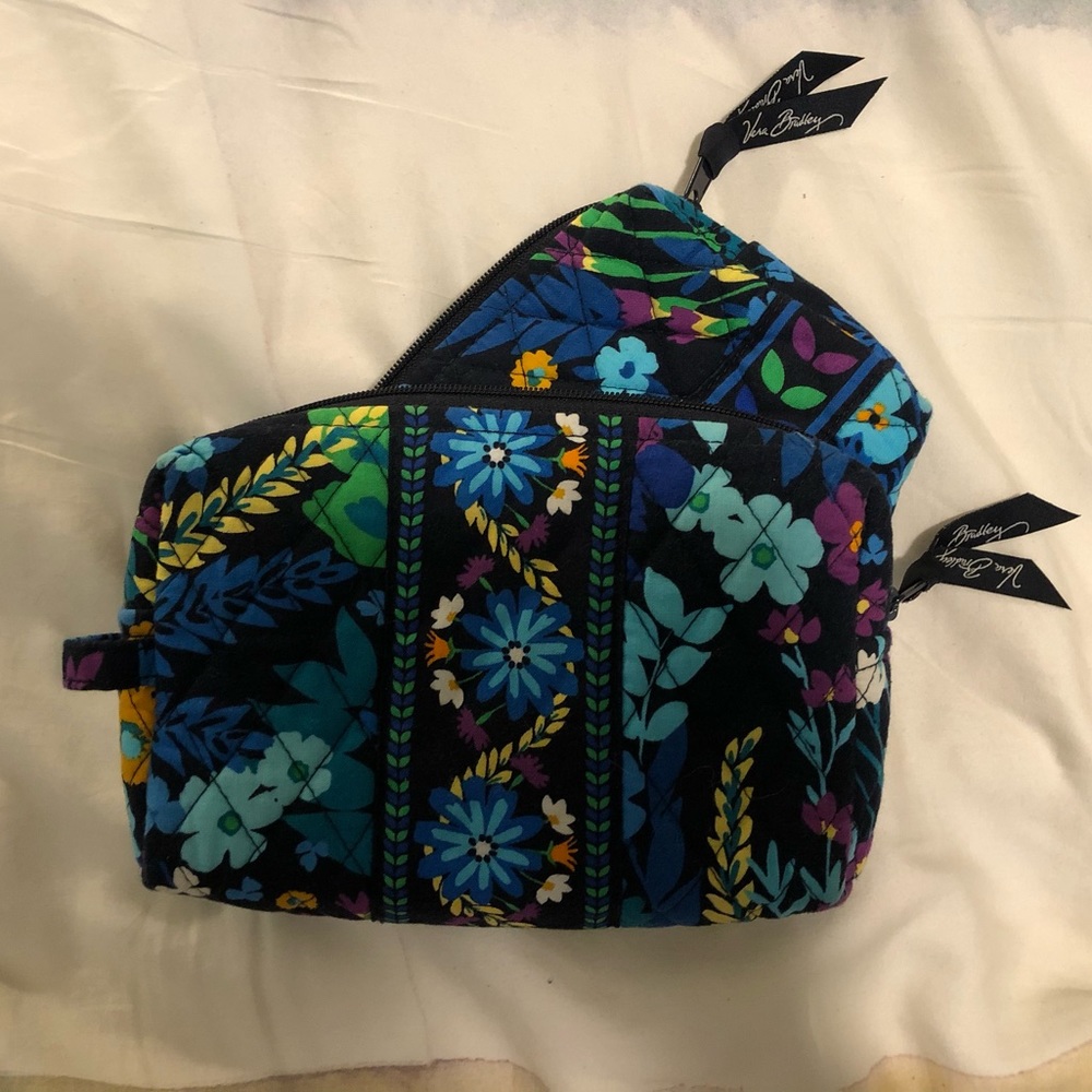 Vera Bradley Midnight Blues Cosmetic Bag Set.